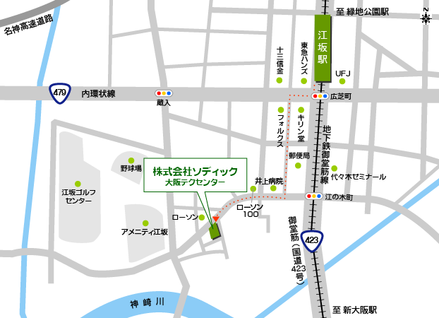 西日本支店／大阪営業所 地図