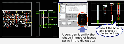 Linking of Die/Molded Plate Part Holes and the Part Diagram