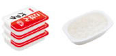 Aseptically-packaged cooked rice, chilled rice