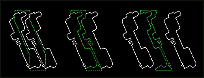 Extracts Areas where Multiple Shapes Overlap. Only a single command is required.
