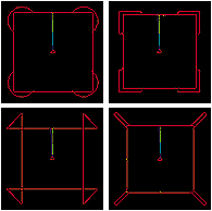 Path Shapes Supporting Corner Relief Created Separately for Roughing 1st and Finishing