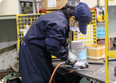 Women also play an active role as welders