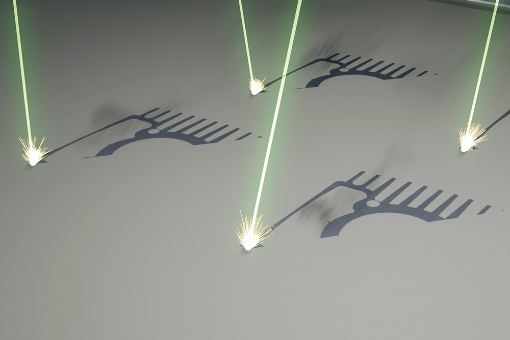 The LPM450 can be equipped with four lasers, enabling higher speed and greater efficiency (image)