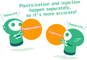 Plasticization and injection happen separately, so it’s more accurate!