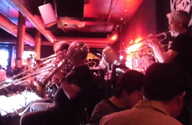 Live performance at a jazz bar