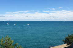 Lake Michigan seen from the venue