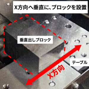 垂直出しの様子①