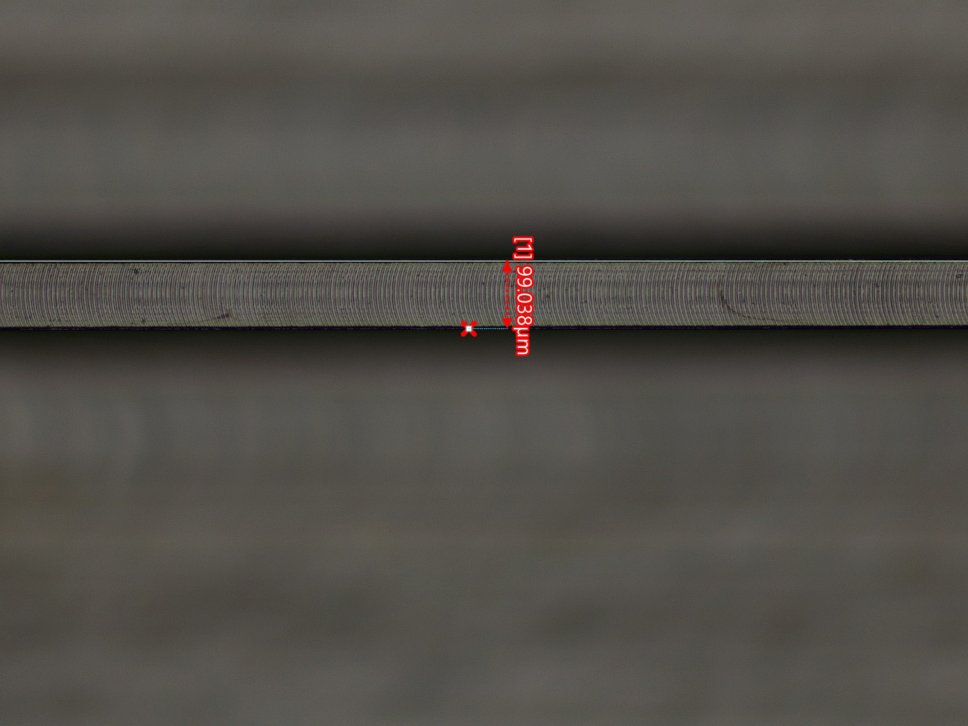 リブ幅の測定結果（99.038μm）