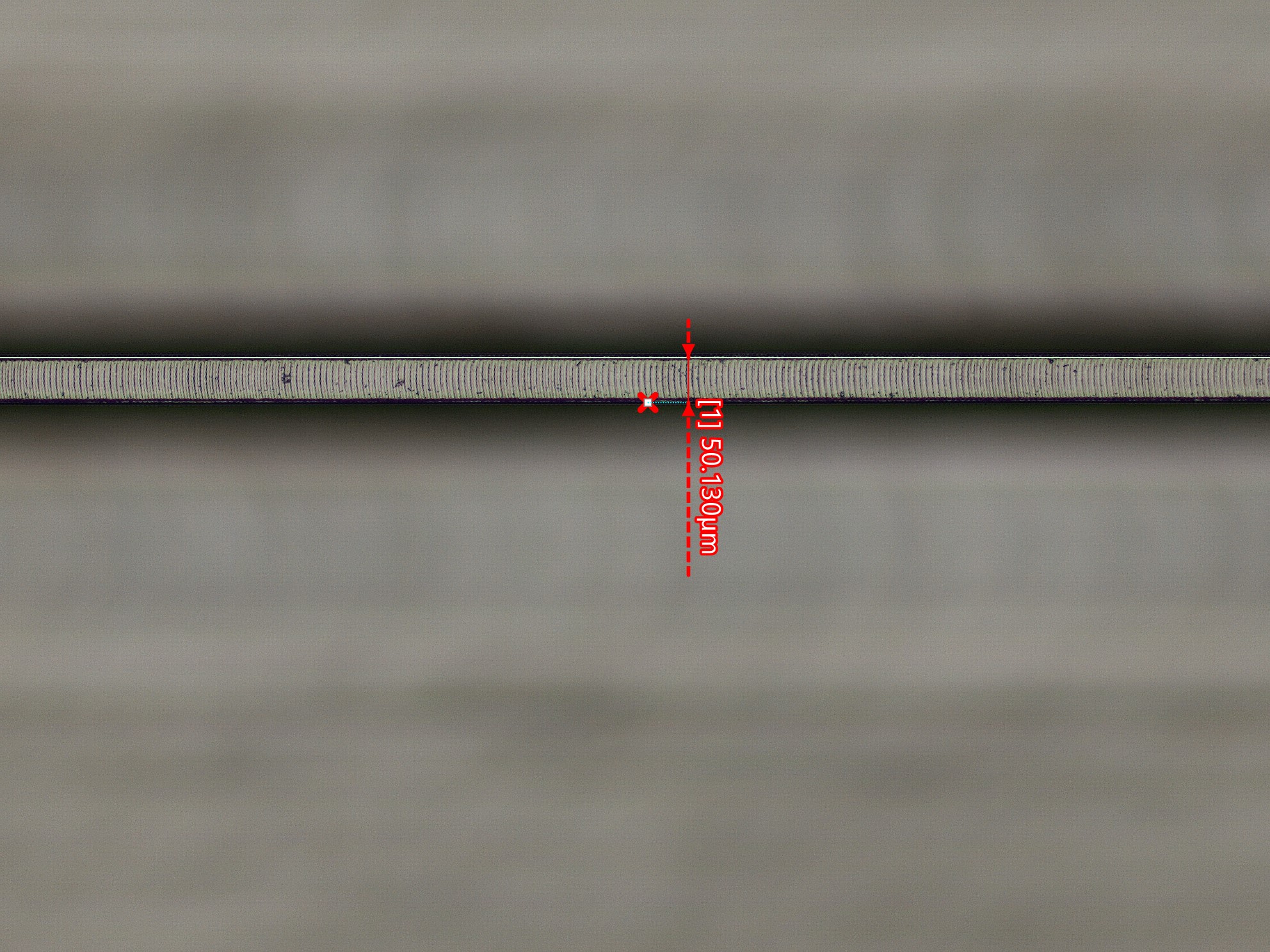 リブ幅の測定結果（50.130μm）